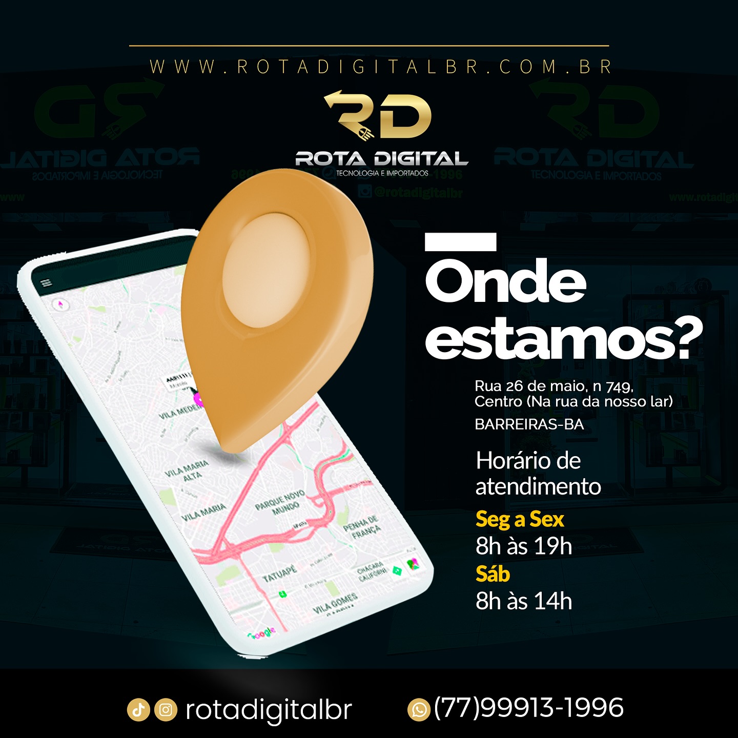 Publicacao no Instagram da Rota Digital