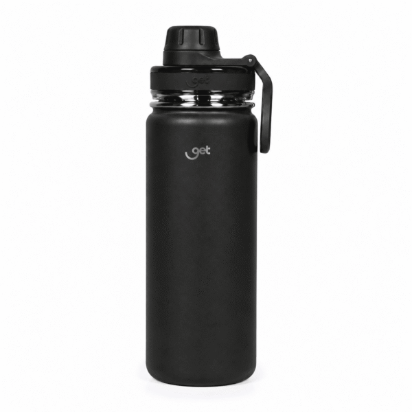 Garrafa Térmica Get Trity 500ml Preta, vista frontal