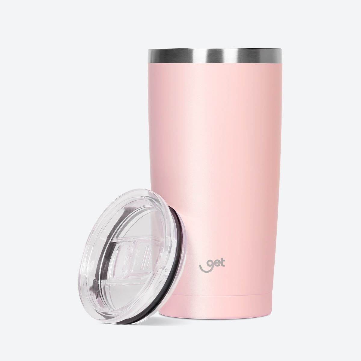 Copo Térmico Get Inox 600ml Rosa - tampa solta