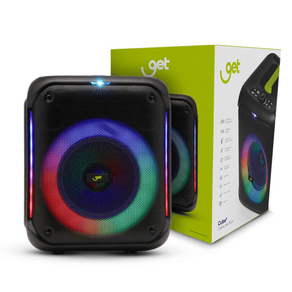 CAIXA DE SOM GET CUBE 2 BLUETOOTH TWS 250W RMS